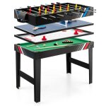 Babyfoot table multi - jeux 4 en 1 dreamade avec football air hockey billard tennis de table pour toute ...