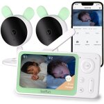 Babyphone 2 cameras 1080p 43? camera bebe app contr�le d�tection de mouvement et de son zoom 4x vision ...