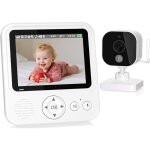 Babyphone camera 28 pouces cran ips camra bebe 720p moniteur vido 2000mah avec vision nocturne zoom ...