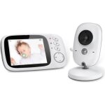 Babyphone vid�o ghb - moniteur num�rique avec cam�ra - surveillance b�b� - lcd 3. 2 - vision nocturne ...