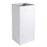 Bac à fleurs carré haut 40 cm - eda - graphit - 31 l - 395 x 395 x h. 80 cm - blanc cérusé Bac à fleurs carré haut 40 cm - eda - graphit - 31 l - 395 x 395 x h. 80 cm - blanc cérusé