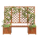 Bacs � fleurs - jardini�re treillis brise vue exterieur grande taille - serre de jardin - avec porte ...