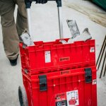 Bac gerbable - qbrick system - one box 2. 0 plus - 35l - rouge - inserts m8