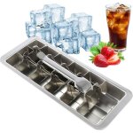 Bac � gla�ons inox 18 moules - levier pour d�moulage facile - gla�ons carr�s r�utilisables