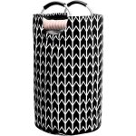 Bac de linge sale panier a linge sale en tissu pliable corbeilles  linge noir tanchesac linge
