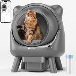 Bac  litire automatique pour chat - amicura x1 - 60lcontrle des odeurs 15 joursnettoyage facileavec ...