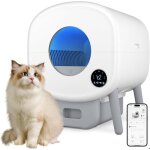 Bac litiere chat autonettoyante intelligent tuya 95l bac  litire pour chat automatique protection de ...