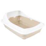 Bac  litire pour chat avec rebord duvoplus birba m