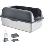 Bac � liti�re extra large - duoku - acier inoxydable - 60 x 40 x 30 cm - 6 pouces de profondeur - grand ...