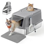 Bac  litire - feandrea - acier inoxydable - grande taille - double entre - gris tourterelle