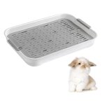 Bac  litire pour lapin - potty trainer - toilettes pour petits animaux - gris - junior