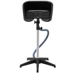 Bac  portable - vevor - lavabo lave cheveux avec hauteur et angle rglables tuyau de vidange - noir