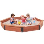Bac � sable - ginger home octagon - bois d�pic�a - 199x199x23 cm - couvercle imperm�able