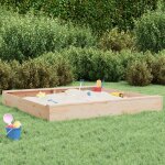 Bac � sable avec si�ges carr� bois de pin massif