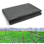 B�che agricole anti mauvaises herbes - dok - 2x10 m - poly�thyl�ne - 4 mil - noir - inhibition des mauvaises ...