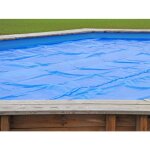 B�che � bulles pour piscine bois octogonale safran 2 620 x 395 m - gr�