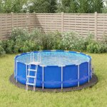 B�che de piscine - vidaxl - �366 cm - g�otextile polyester - gris clair
