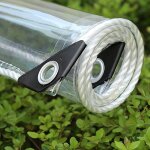 Bche bche en plastique impermable de pvc de bche transparente avec des oeillets 360g / m (size : ...