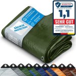 B�che de protection imperm�able ultra r�sistante 140 g / m� vert 4 x 6 m