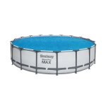 Bche solaire - bestway - ronde - 549 cm - bleu - effet de serre