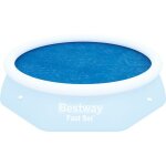 Bche solaire pour piscine ronde 244cm - bestway - diamtre 210cm - bleu