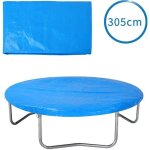 Bâche pour trampoline en pe - housse de protection de 305cm bleu Bâche pour trampoline en pe - housse de protection de 305cm bleu