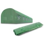 B�che pour tunnel de jardin - plonos - 3x6 m - pe 140g / m� - 12 fen�tres avec moustiquaire - entr�e ...