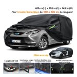 B�che voiture exterieur pour break / monospace - imperm�able et respirante c�t�s avec zip doublure en ...