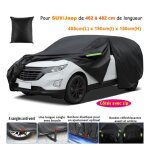 B�che voiture exterieur pour suv jusqu� 482cm imperm�able et respirantec�t�s avec zipdoublure en cotonanti ...