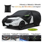 B�che voiture exterieur pour suv jusqu� 508cm imperm�able et respirantec�t�s avec zipdoublure en cotonanti ...