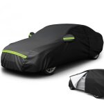 B�che voiture exterieur - tissu oxford �paissi b�che de voiture - noir 490x190x150cm - contre pluie soleil ...