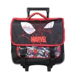 Bagtrotter cartable  roulettes 38 cm spider - man noir toile daraigne