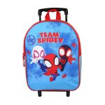 Bagtrotter - spider - man - sac  dos scolaire  roulettes - bleu ciel - 1 compartiment zipp - bretelles ...