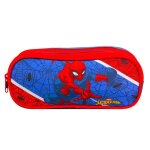 Bagtrotter trousse scolaire 2 compartiments spider - man bleu