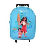 Bagtrotter - vaiana - disney - sac  dos scolaire  roulettes - bleu - 1 compartiment zipp - bretelles ...