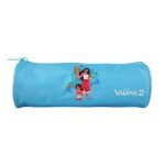 Bagtrotter - vaiana - disney - trousse scolaire ronde - bleu - 1 compartiment zipp - 22x7x7cm - matire ...