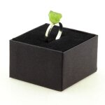 Bague - abijoux - peridot brut - plaqu argent - taille rglable - 11. 29 ct