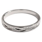 Bague alliance femme en argent 925 rhodi