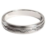 Bague alliance homme en argent 925 rhodi