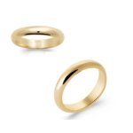 Bague alliance ronde 4mm plaqu or 18 carats 750 / 000 tailles choix t50  60 dor - 50