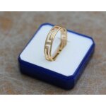 Bague anneau ajour� large en plaqu� or v�ritable taille 52 ou 68