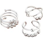 Bagues anti - stress avec billes rotatives lot de 3 179 mm argent s