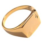 Bague chevalire homme plaqu or 18 carats