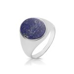 Bague chevali�re / bague souveraine eds jewels homme argent fin 925 lapis lazuli 46358