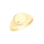 Bague chevalire / bague souveraine eds jewels homme / femme or 375 / 1000 oxyde de zirconium 47138