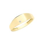 Bague chevalire / bague souveraine eds jewels homme / femme or 375 / 1000 oxyde de zirconium 47140