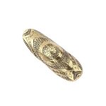 Bague doigt plein totem aztque ethnique bouclier de soleil plaqu laiton vintage antique taille unique ...