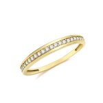 Bague eds jewels femme or 375 / 1000 oxyde de zirconium semi pav�e 47149