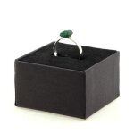 Bague - abijoux - emeraude brut - plaqu argent - taille rglable - 7. 59 ct