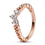 Bague femme - 182232c01 - argent 925 - or rose - zirconia cubique - taille 52